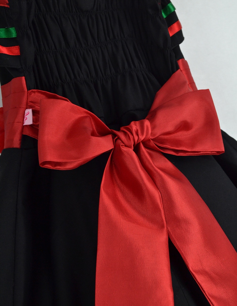 Vestido patrio 3 sin manga para niña 4