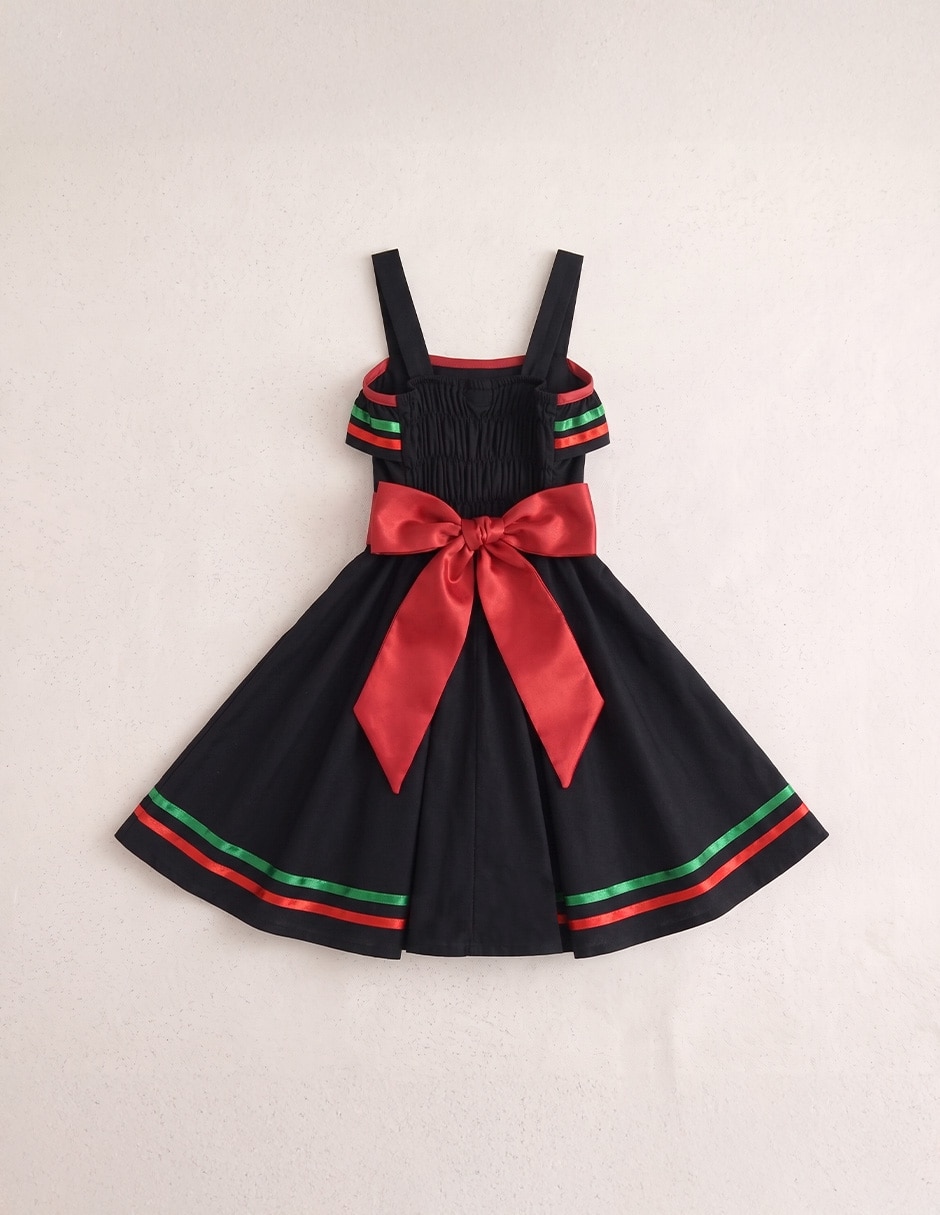 Vestido patrio 3 sin manga para niña 5