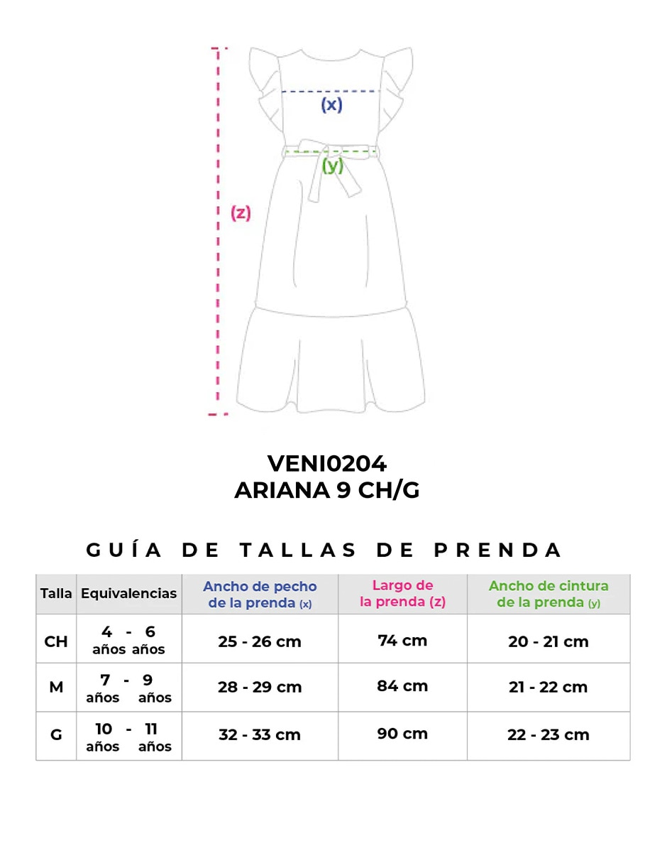 Vestido ves ariana para niña 7