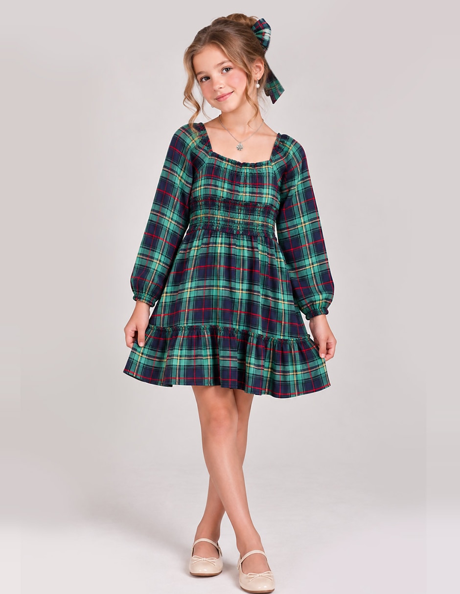 Vestido manga con puño para niña Vestido manga con puño para niña