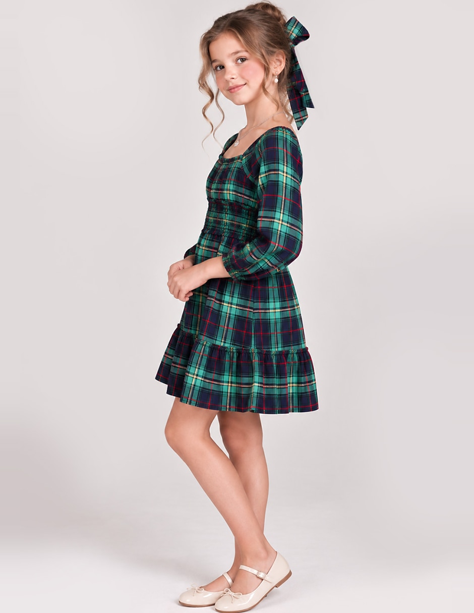 Vestido manga con puño para niña 5