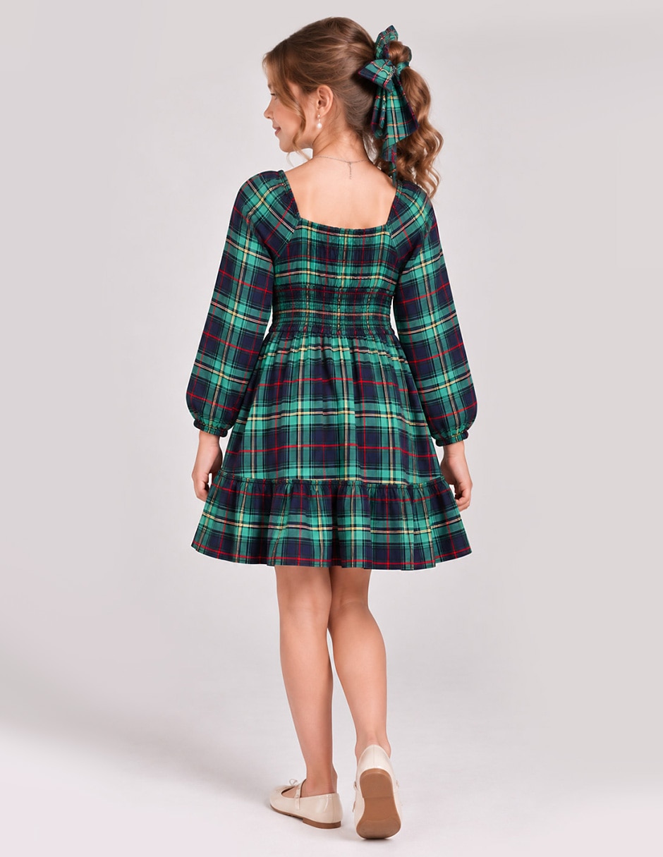 Vestido manga con puño para niña 4