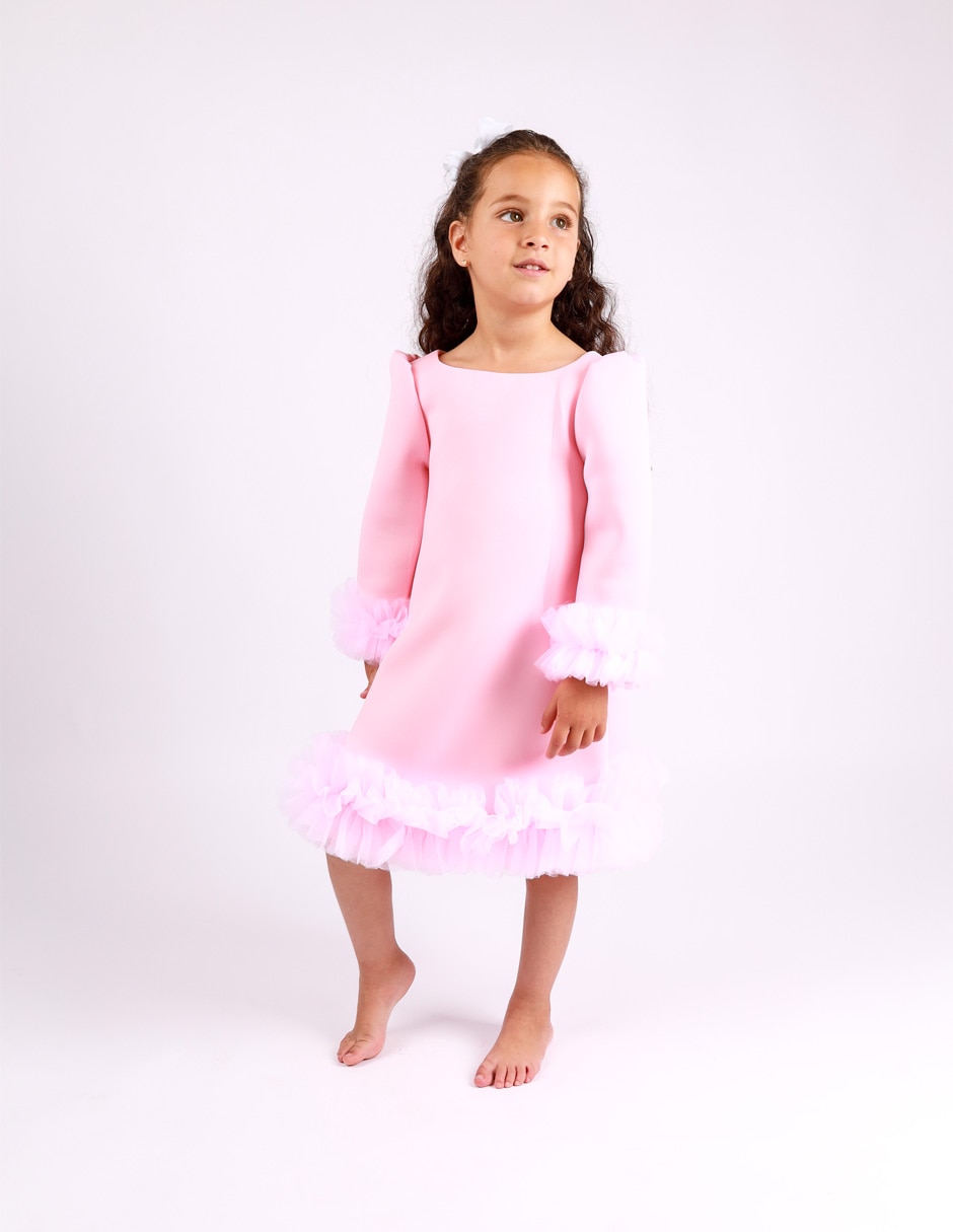 Vestido estrella manga larga para niña 1