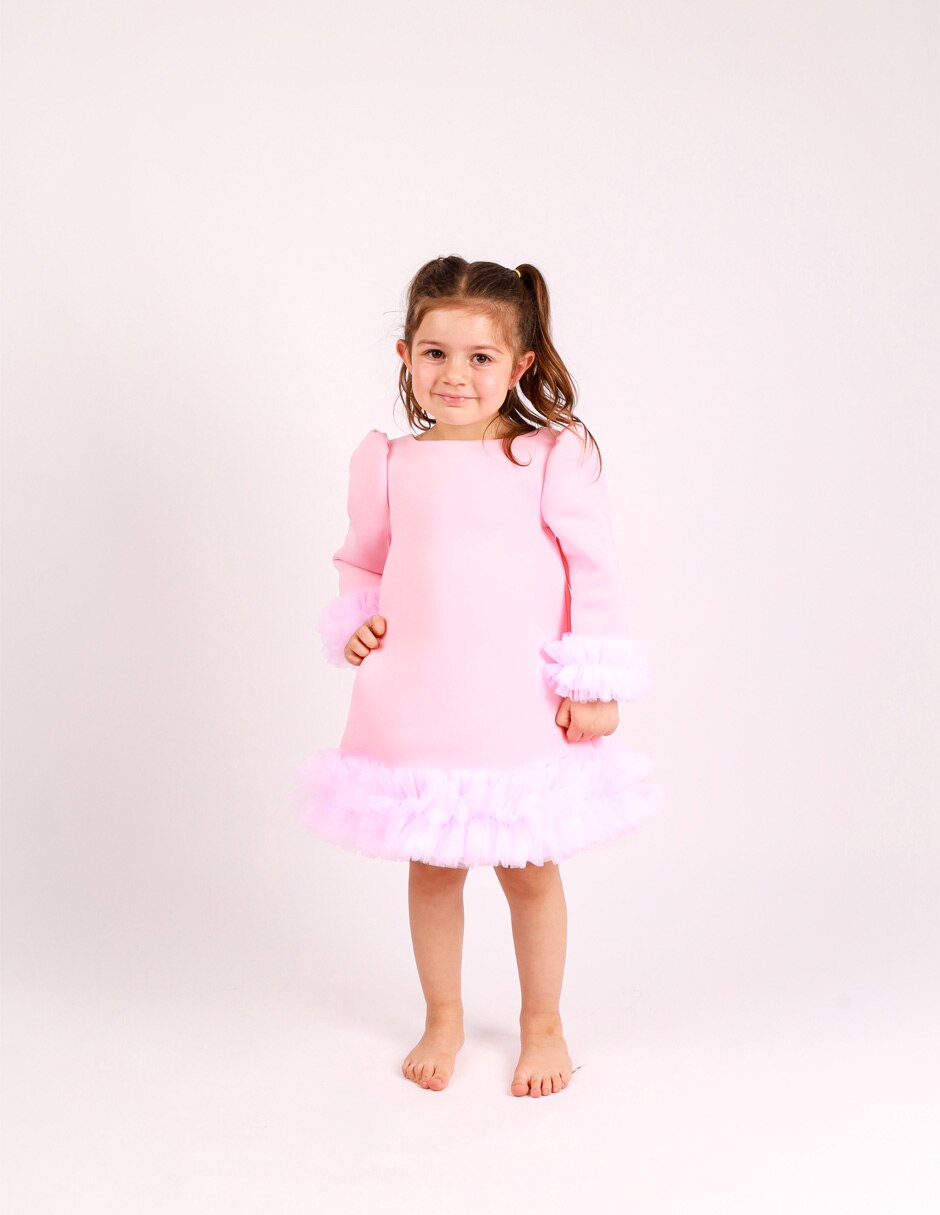 Vestido estrella manga larga para niña 7