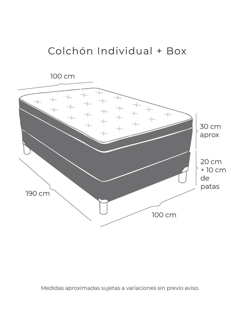 Juego de colchón y box Prestige Box Spring Air