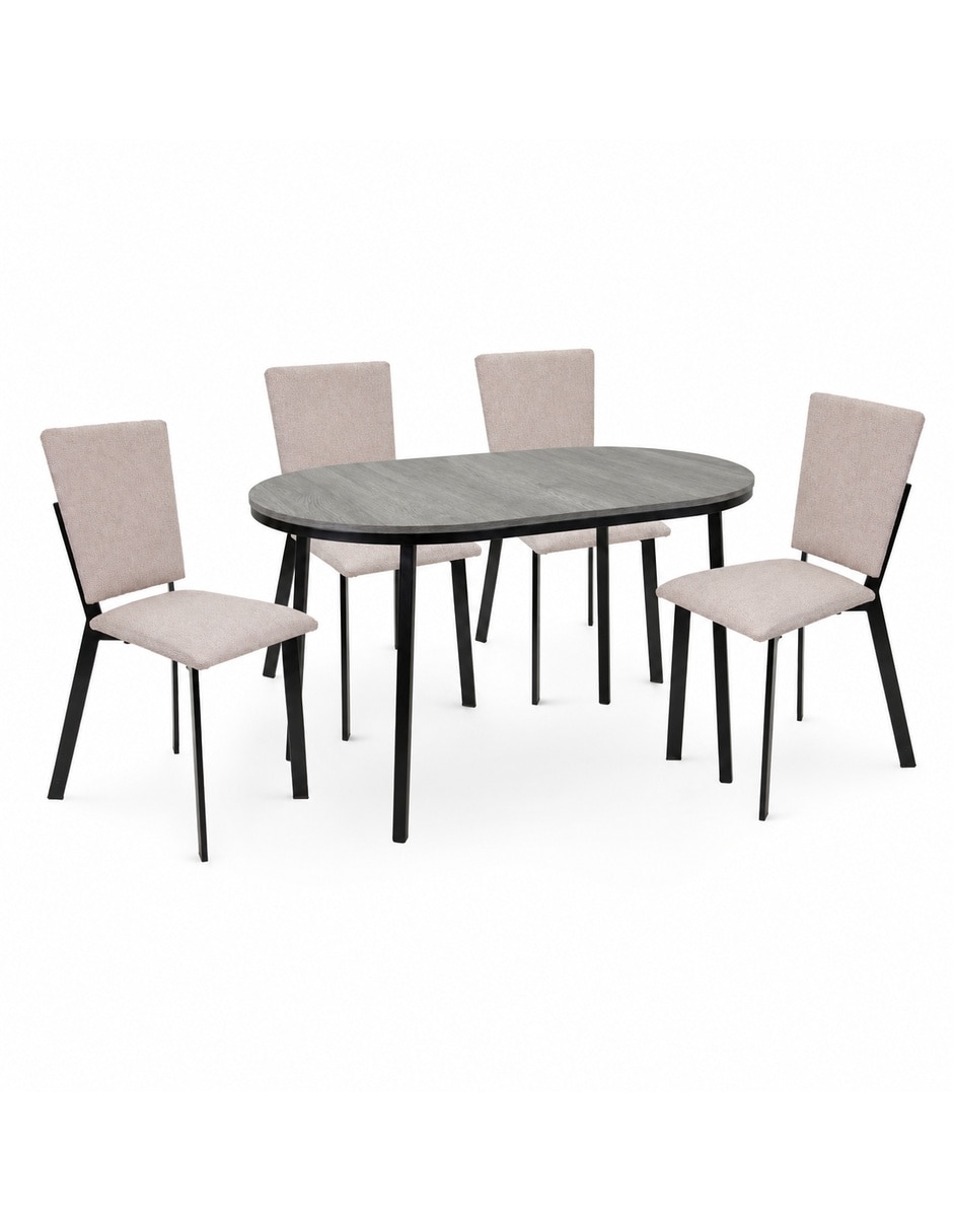 Comedor CAMILA + LUXEN para 4 personas de MDF Comedor CAMILA + LUXEN para 4 personas de MDF
