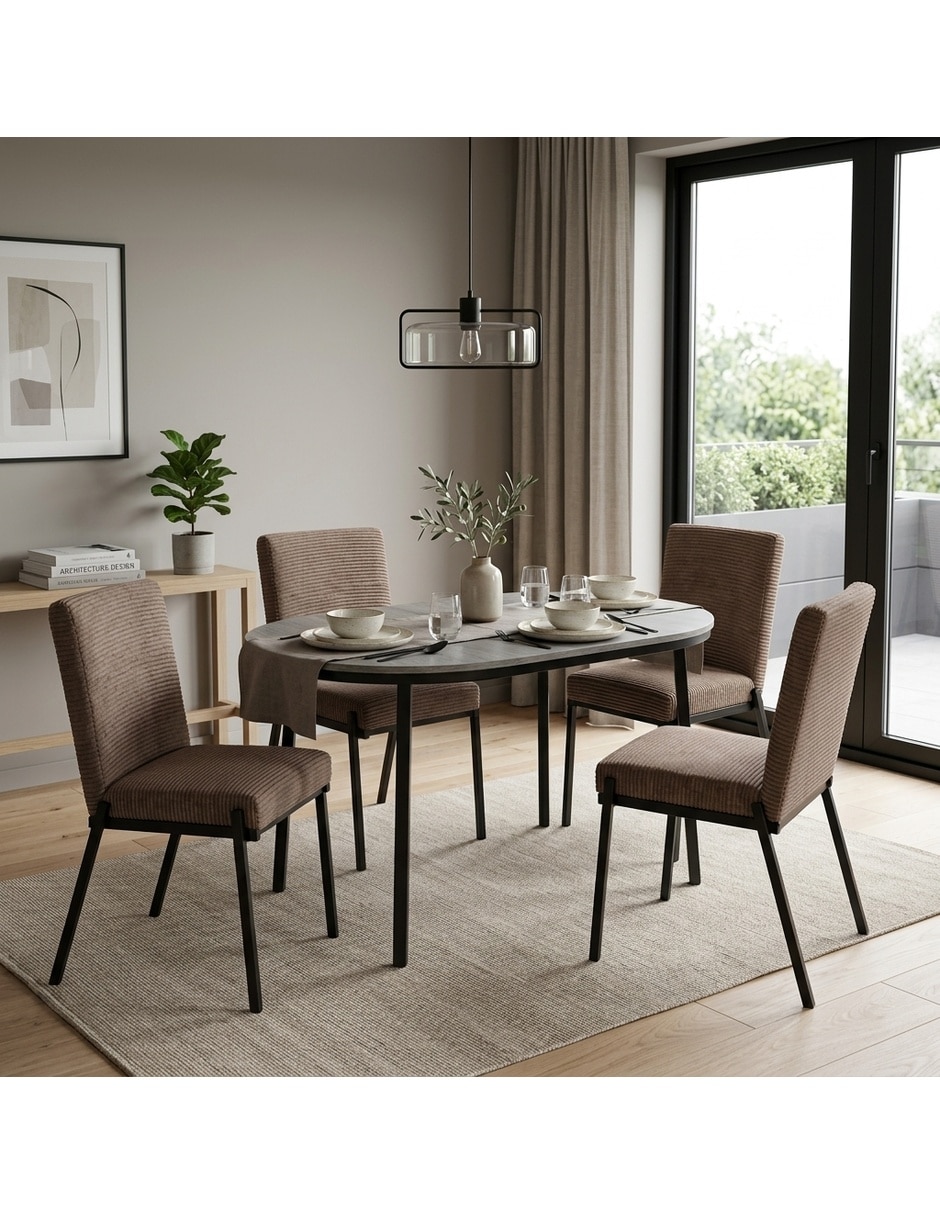 Comedor Camila+Zenta para 4 personas de MDF 12