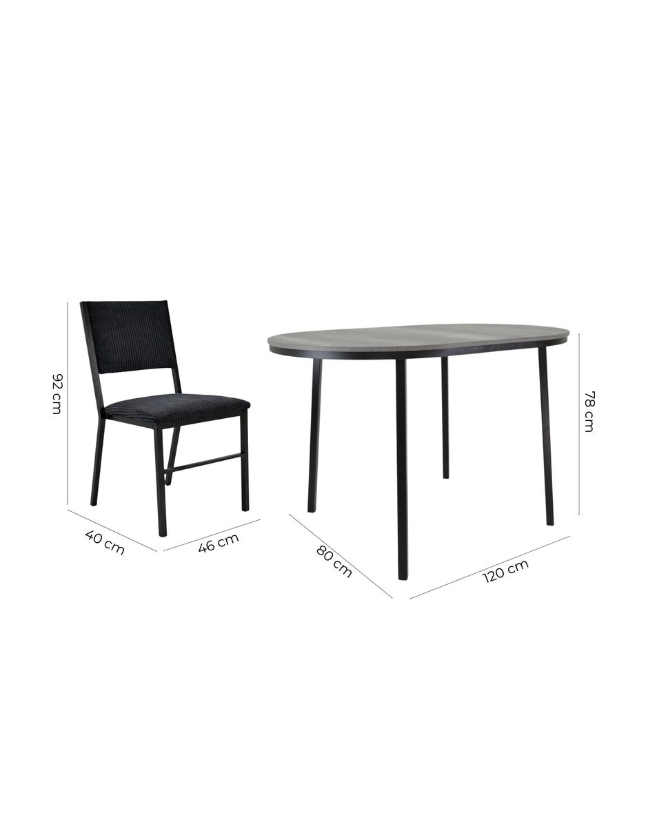 Comedor Camila+Zovi para 4 personas de MDF 13