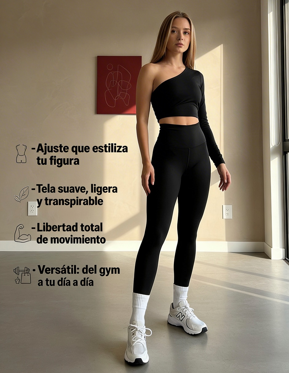Conjunto deportivo ajustado Ferdi con elástico para mujer
